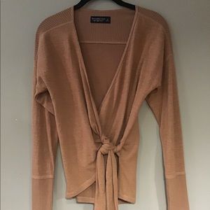 Tan asymmetrical sweater